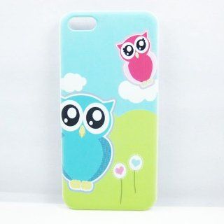 New Fashion Cute Couples Pink Owl Hard Rubber Case Cover Skin For Apple Iphone5c Case Cell Phones & Accessories