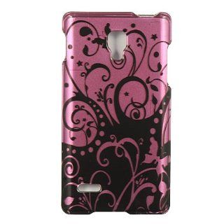Dream Wireless CALGP769PPBKSW Slim and Stylish Design Case for the LG Optimus L9/P769   Retail Packaging   Purple/Black Swirl Cell Phones & Accessories