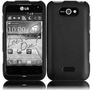 For LG Motion 4G/MS770 Hard RUBBERIZED Case Black 