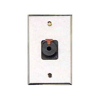 Contractor Series Wall Plate with 1 Latching 1/4 Inch Jack by tecnec Electronics