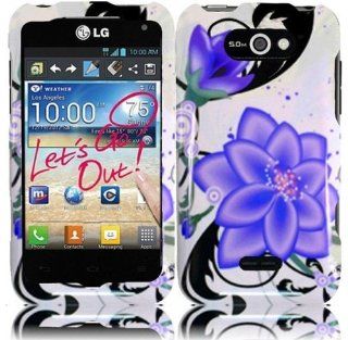 Bundle Accessory for Metropcs Lg Motion Ms770  Voilet Lily Designer Hard Case Cover + Lf Stylus Pen + Lf Screen Wiper Cell Phones & Accessories