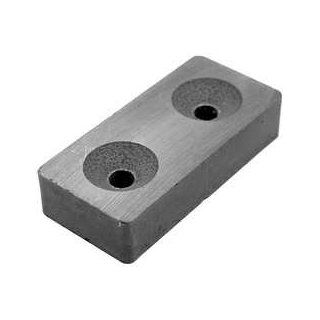 Industrial Grade 10E793 Block Magnet, w/2 Holes, 1 7/8 x7/8x3/8 In Lift Magnets