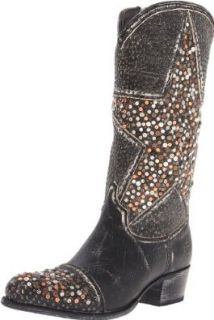 FRYE Women's Deborah Star Tall Boot, Black, 5.5 M US Shoes