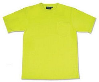 ERB 14110 9601 Non ANSI Hi Vizability Short Sleeve Jersey Knit T Shirt, Lime Green, 2X Large   Safety Vests  