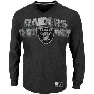 Oakland Raider shirt  Oakland Raiders Victory Pride V Long Sleeve T Shirt   Black  Sports Fan Apparel  Sports & Outdoors