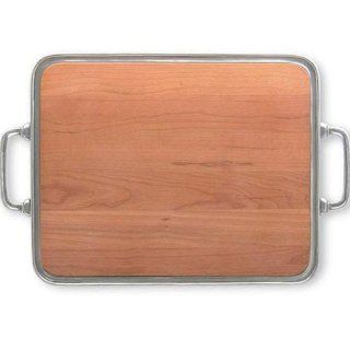Match Pewter Extra Large Cheese Tray with Handles Cherry Wood Health & Personal Care