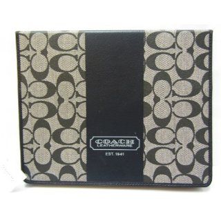 Coach Heritage Stripe Coated Signature Heights Tablet Ipad Case 77261 Black/White Computers & Accessories