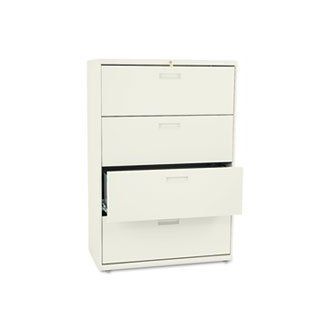 ** 500 Series Four Drawer Lateral File, 36w x53 1/4h x19 1/4d, Putty **   Lateral File Cabinets