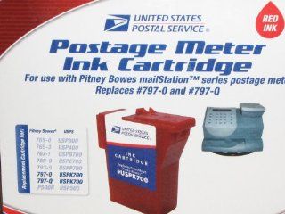 Pitney Bowes #797 0 #797 Q Red Ink Cartridge for K700 mailStation Postage Meter 