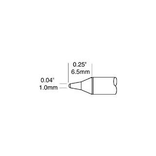 Metcal STTC 101P STTC Series Soldering Cartridge for Most Standard Applications, 775F Maximum Tip Temperature, Conical, Optimized Geometry for Best Thermal Performance, 1.0mm Tip Size, 6.5mm Tip Length Soldering Iron Tips