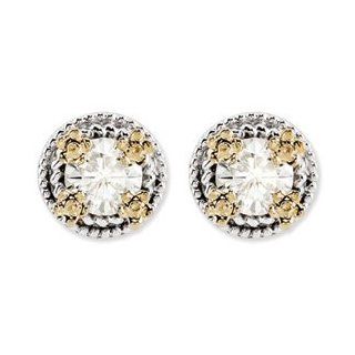 14kt Two Toned Moissanite Earring Cyber Monday Special Jewelry Brothers Jewelry