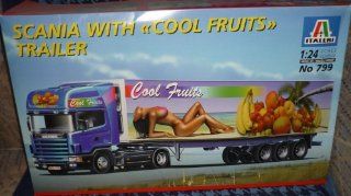 #799 Italeri Scania with " Cool Fruits" Trailer 1/24 Scale Plastic Model Kit,Needs Assembly Toys & Games
