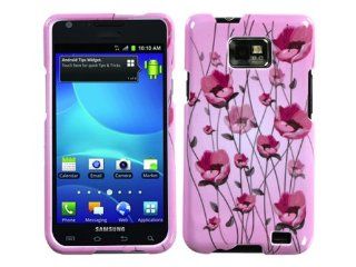 Pink Tulips Crystal 2D Hard Protector for Samsung Galaxy S II 2 Two Attain SGH i777 i9100 AT&T Cell Phones & Accessories