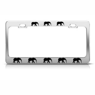Elephants Elephant Animal Metal License Plate Frame Tag Holder Automotive