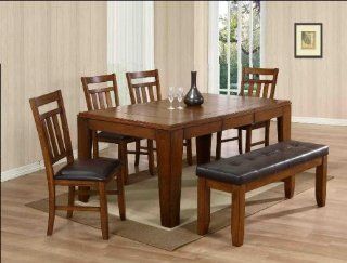 6PC Dining Table, Chairs, and Bench Set   Dining Room Furniture Sets