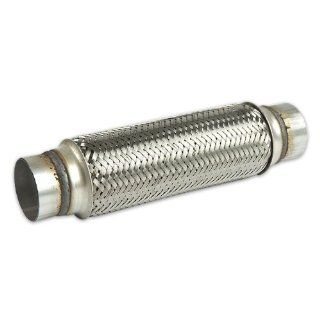 2.5" X 12" STAINLESS STEEL DBL BRAID FLEX PIPE CONNECTOR/ADAPTOR PIPING JOINT Automotive