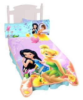 Disney Fairies Fantasy Swirl 62 x 90 Blanket   Girls Bedding
