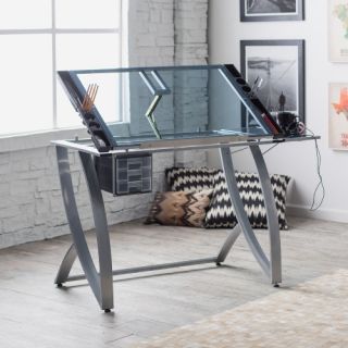 Studio Designs Futura Advanced Drafting Table with Side Shelf   Drafting & Drawing Tables