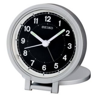Seiko QHT011 Alarm Clock   Silver Tone   Alarm Clocks