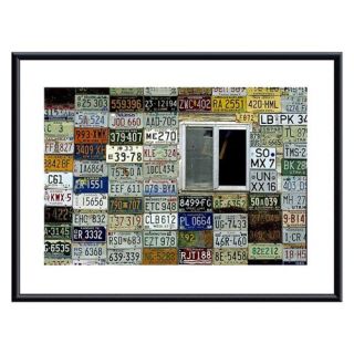License Plate Wall Framed Art Print   Photography