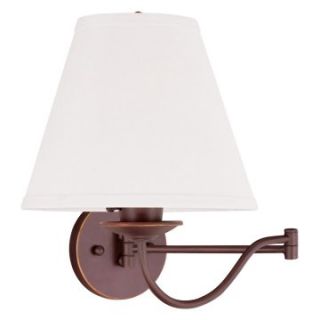 Livex Ridgedale 6471 70 1 Light Swing Arm Wall Lamp in Vintage Bronze   Wall Lighting