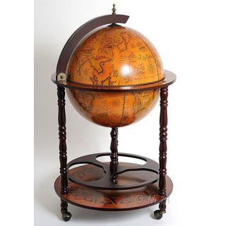 17.75 in. Old World Nautical Floor Bar Globe   Globes