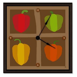 Kitchen Peppers I Clock   10.5W x 10.5H in.   Wall Clocks