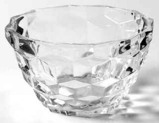Jeannette Cube Clear Deep Custard Cup   Clear, Depression Glass