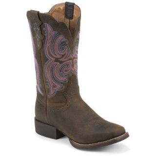 Justin Boots Women's 12" Stampede Boot Cowboy Boots Women Shoes