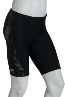 Speedo Men's Race Endurance+ Polyester Camo Splice Jammer Swimsuit, Black, 30 Clothing