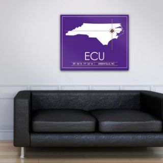 East Carolina University Map Wall Art   DO NOT USE