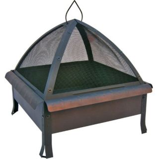 Landmann Tudor 24 x 24 in. Square Fire Pit with Cover   Fire Pits