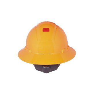 3M Full Brim Hard Hat H 807V UV, 4 Point Ratchet Suspension, Vented with Uvicator, Hi Vis Orange Hardhats
