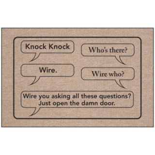 Knock Knock   Wire Indoor/Outdoor Doormat   Outdoor Doormats