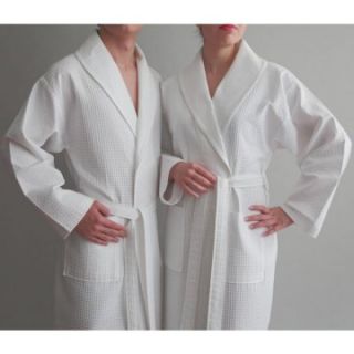 Luxury Hotel & Spa 100 % Turkish Cotton Unisex Waffle Weave Bathrobe   Bath Robes