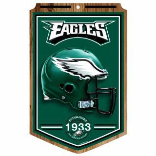 NFL Philadelphia Eagles 11 by 17 Wood Sign Traditional Look  Wall Banners  Sports & Outdoors