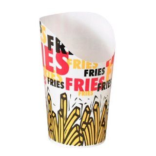 Solo GSP55 83013 Double Sided Poly Paper French Fry Scoop Cup, 7.5 oz Capacity, Scoop Fries (Case of 1000)