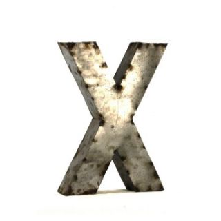 Letter X Metal Wall Art   Small   14W x 18H in.   Wall Sculptures and Panels