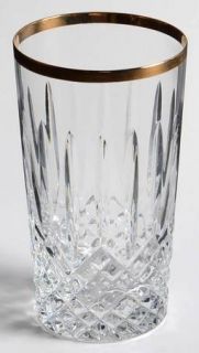 Wedgwood Royal Gold Highball Glass   Clear, Vertical&Criss Cross Cuts