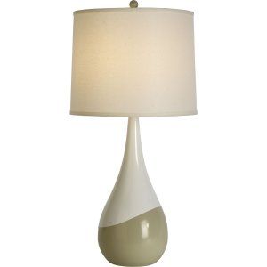 Trend Lighting TRE TT6810 81 Glossy White and Clay Conversation Metal Table Lamp