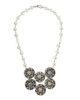 Crystal Floral Bib Necklace