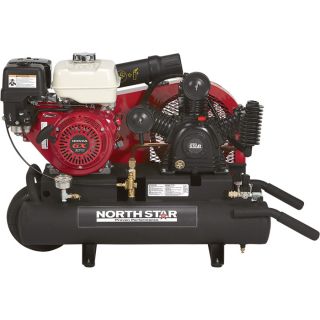 NorthStar Gas Powered Air Compressor   Honda GX270 OHV Engine, 8 Gallon Twin