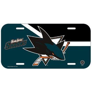San Jose Sharks Official NHL 12"x6" Plastic License Plate  Sports Fan License Plate Frames  Sports & Outdoors
