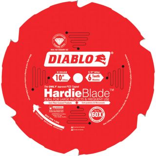 Diablo HardieBlade Circular Saw Blade   10 Inch, 6 PCD, For Cutting Fiber