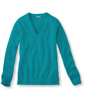 Cotton/Cashmere Sweater, V Neck Pullover Misses Petite