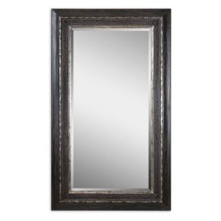 Estelline Black Crackled & Distressed Wall / Leaning Floor Mirror   44W x 74H in.   Wall Mirrors