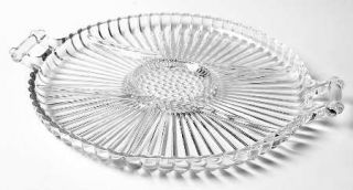 Jeannette National Clear 6 Part Relish Dish   Clear,Pressed,Ribbed & Dot Design