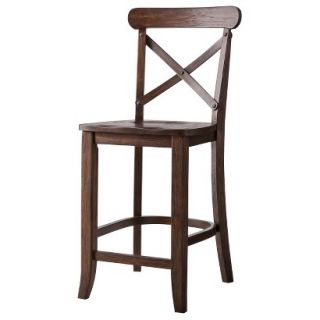 Counter Stool French Country X Back Counter Stool   Dark Brown (Espresso)