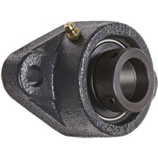 Hub City FB230DRWX1 Flange Block Mounted Bearing, 2 Bolt, Normal Duty, Relube, Eccentric Locking Collar, Wide Inner Race, Ductile Housing, 1" Bore, 1.809" Length Through Bore, 3.89" Mounting Hole Spacing