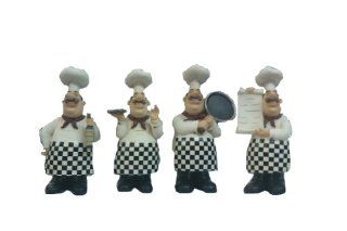 4pc set Deluxe Cater Bistro Chef Figurines   Collectible Figurines